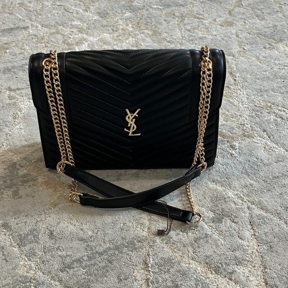 Handbags - Classic Black Quilted Chain-Strap Shoulder Bag - Sleek Everyday Tote sunday sale